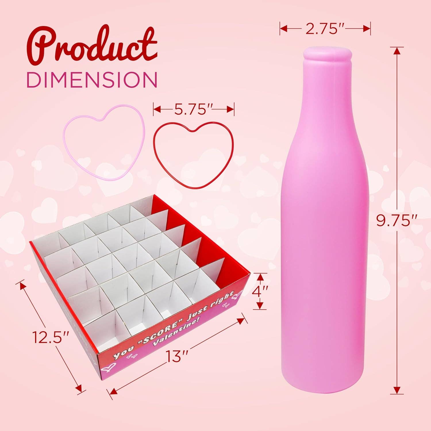 4E's Novelty - Vente Cadeaux pour invités - Jeu de lancer d'anneaux sur bouteilles de la Saint-Valentin - Activité pour enfants et jeu de jardin3