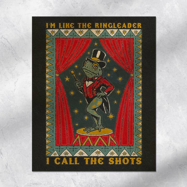 Póster del Maestro de Ceremonias Rana de Circo para venta al por mayor de Cluster Funk Studio
