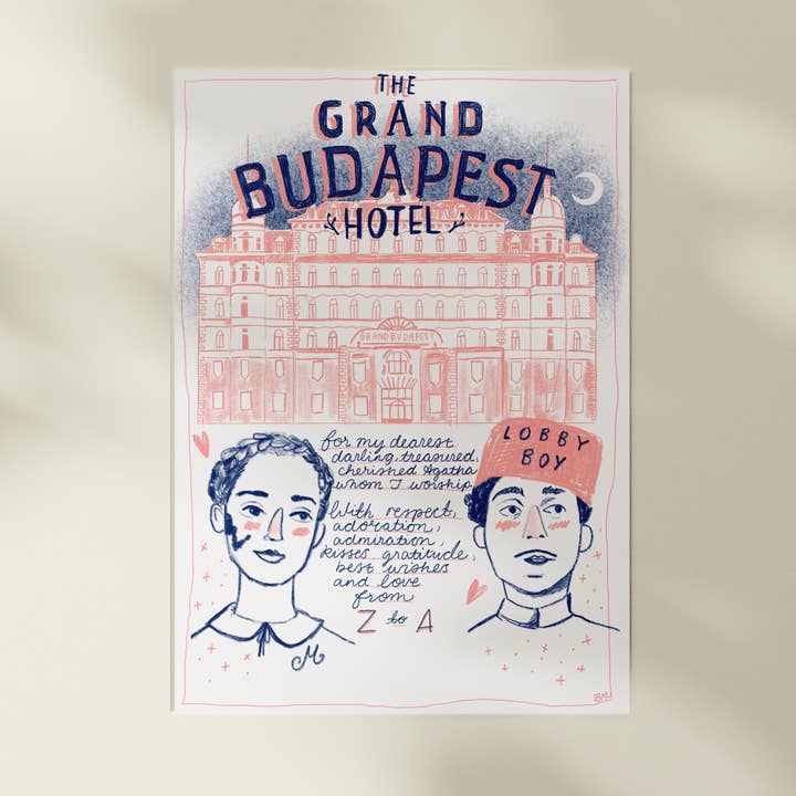Spilt Milk Press – wholesale Art print – The Grand Budapest Hotel A4 art print0