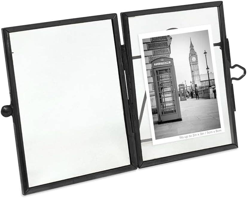 Isaac Jacobs International - Vente Cadres photos - Cadre photo en métal 2x3 pouces avec fermoir perle en forme de médaillon Isaac Jacobs10