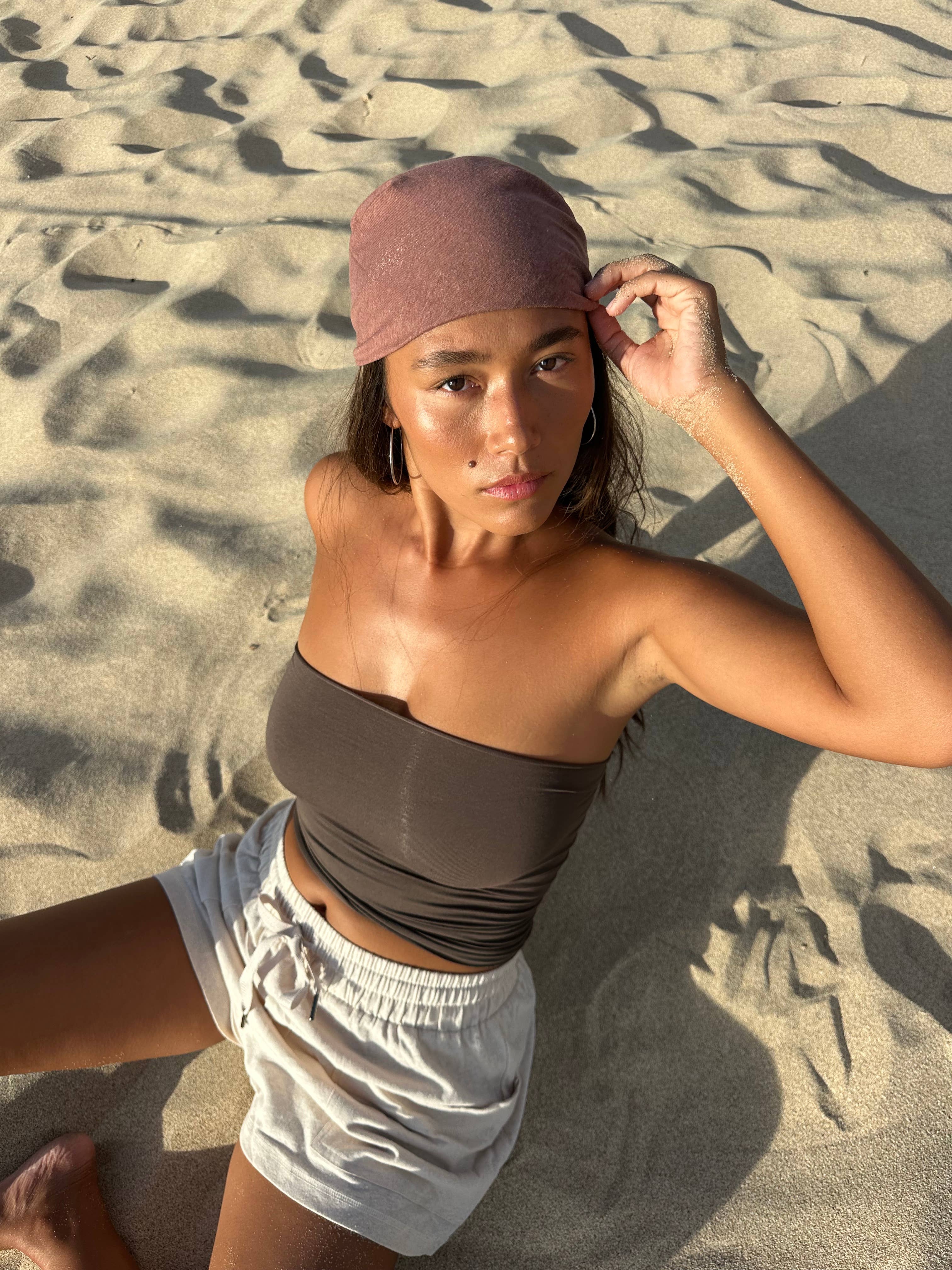 Gardenbelle Shop - Wholesale Shorts - Women's - Organic Hemp Boho Shorts, Slouchy Natural Shorts5