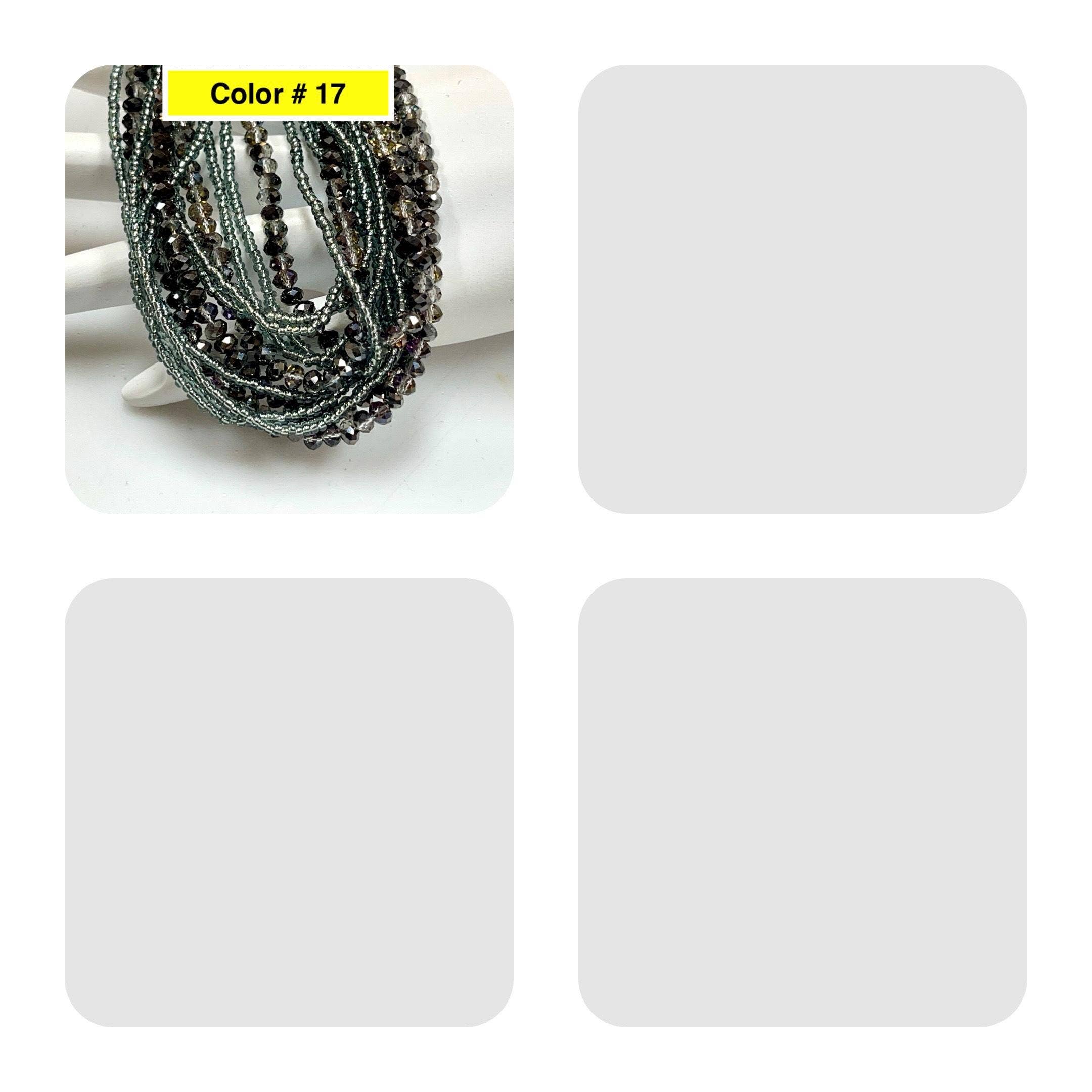 TRIVENI USA INC – Großhandel Perlen – 2 lange Stränge von 4mm 18" tschechischen facettierten Kristallperlen Strang4