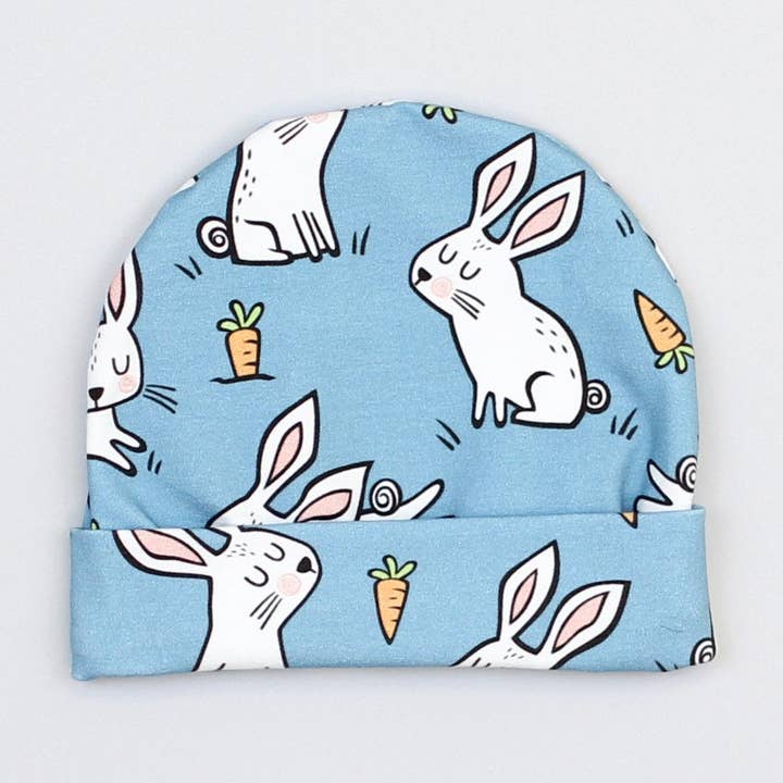 Blue Bunnies Beanie for wholesale by Cuddle Sleep Dream