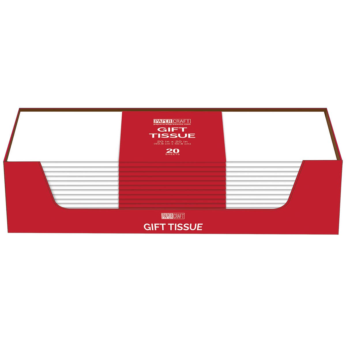 Papercraft - Wholesale Tissue Box - Counter Display -20 Sheet Color Tissue - White0