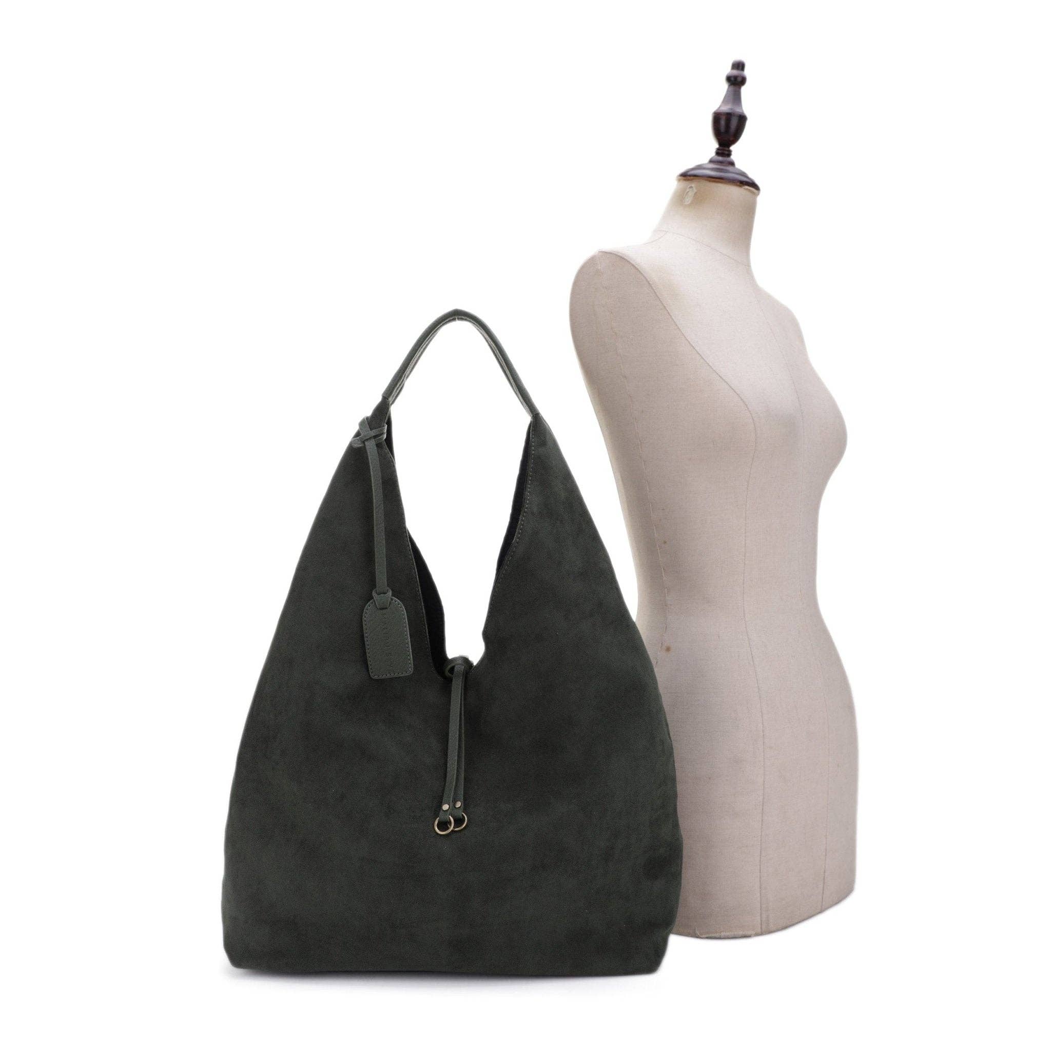 MiMi Wholesale - Wholesale Tote Bag - Women's - SF84303 Misty Faux Suede Hobo Tote Bag3