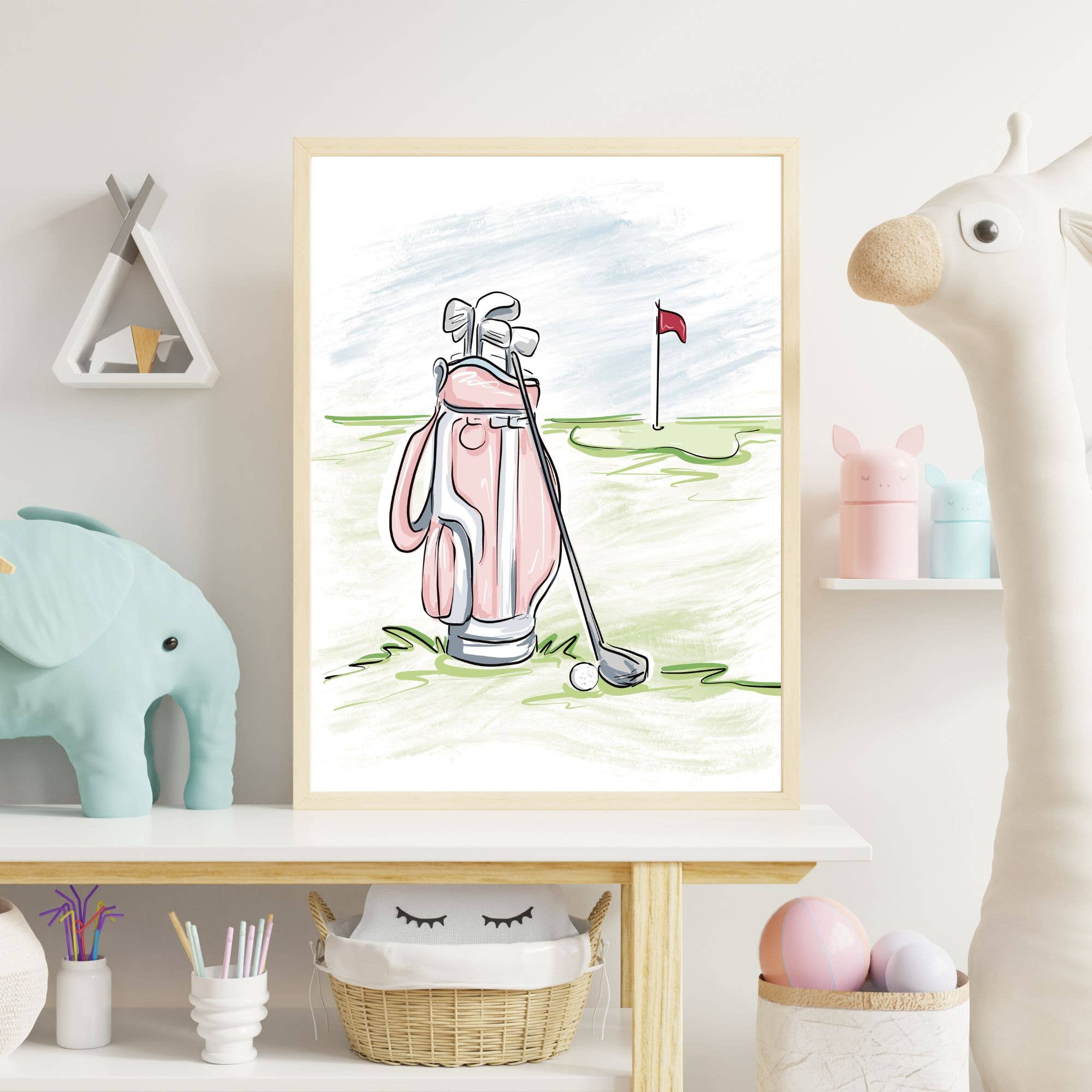 Erin Edith Illustration - Wholesale Art Print - Kids & Baby - Golf Nursery Prints / 3 Print Set / Unframed2