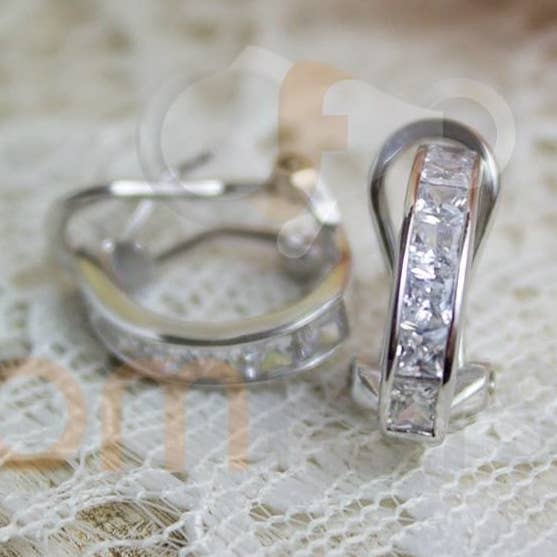 Boucle D'Oreille Zirconite Argent 925 Rhodié pour la vente par COM FORSA SL