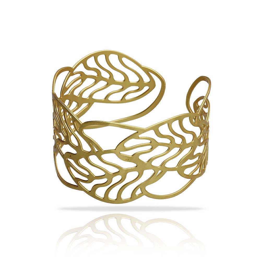 RAS - Vendita all'ingrosso Bracciale a polsino - Bracciale Largo Komorebi Placcato Oro0