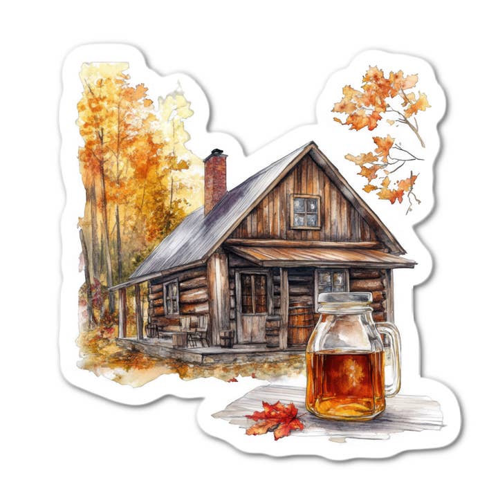 Stick-It Expressions – wholesale Telefon- och laptopklistermärken – Timmerstuga klistermärke0