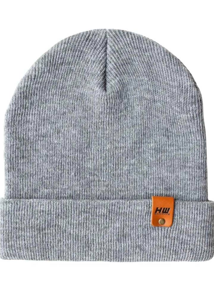 HAAKWEAR Traditional Koala Gray Beanie | Classic Cuffed Knit Hat | Made in USA for wholesale by HAAKWEAR Beanies