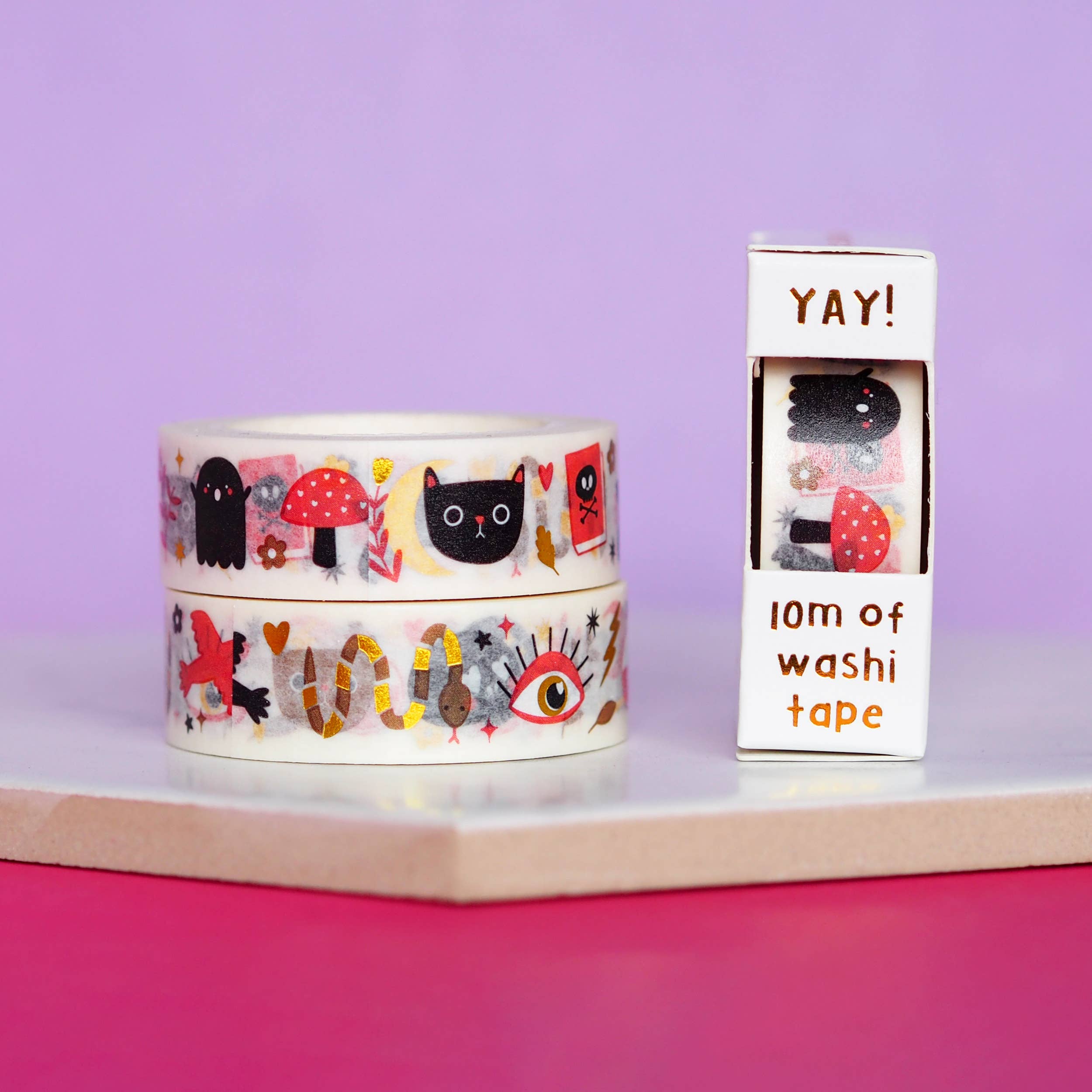 Nutmeg and Arlo - Wholesale Washi Tape - Spooky Stuff Halloween Gold Foil Washi Tape1