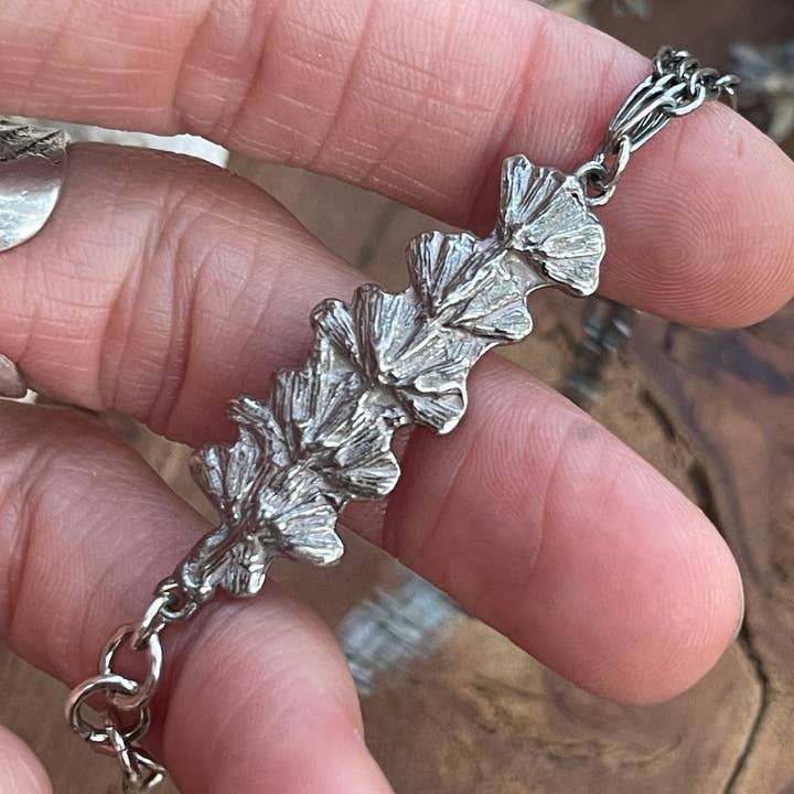 Lavender Chain Link Bracelet (Silver, Bronze, or Copper) for wholesale by Ozark Impressions Jewelry