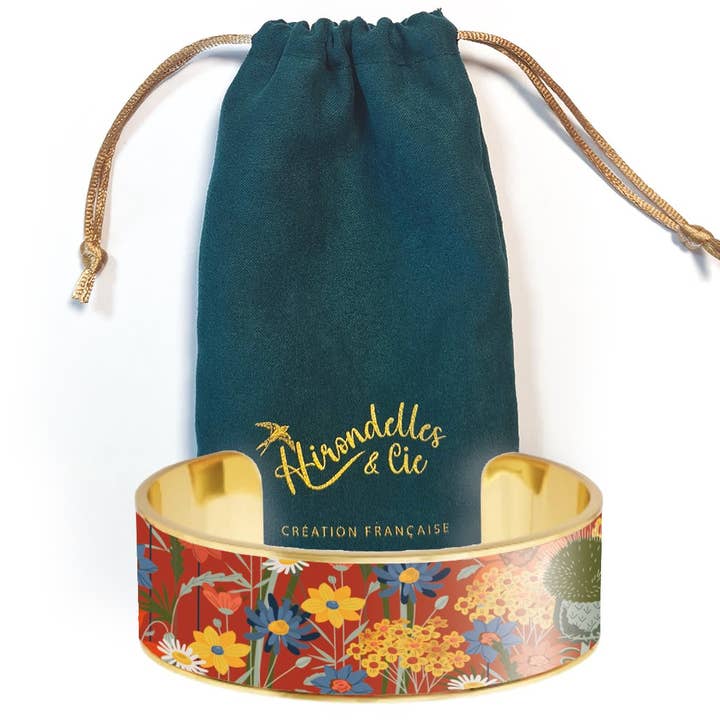 Manchetarmband van 20 mm - Veldbloemen voor wholesale door Hirondelle & Cie