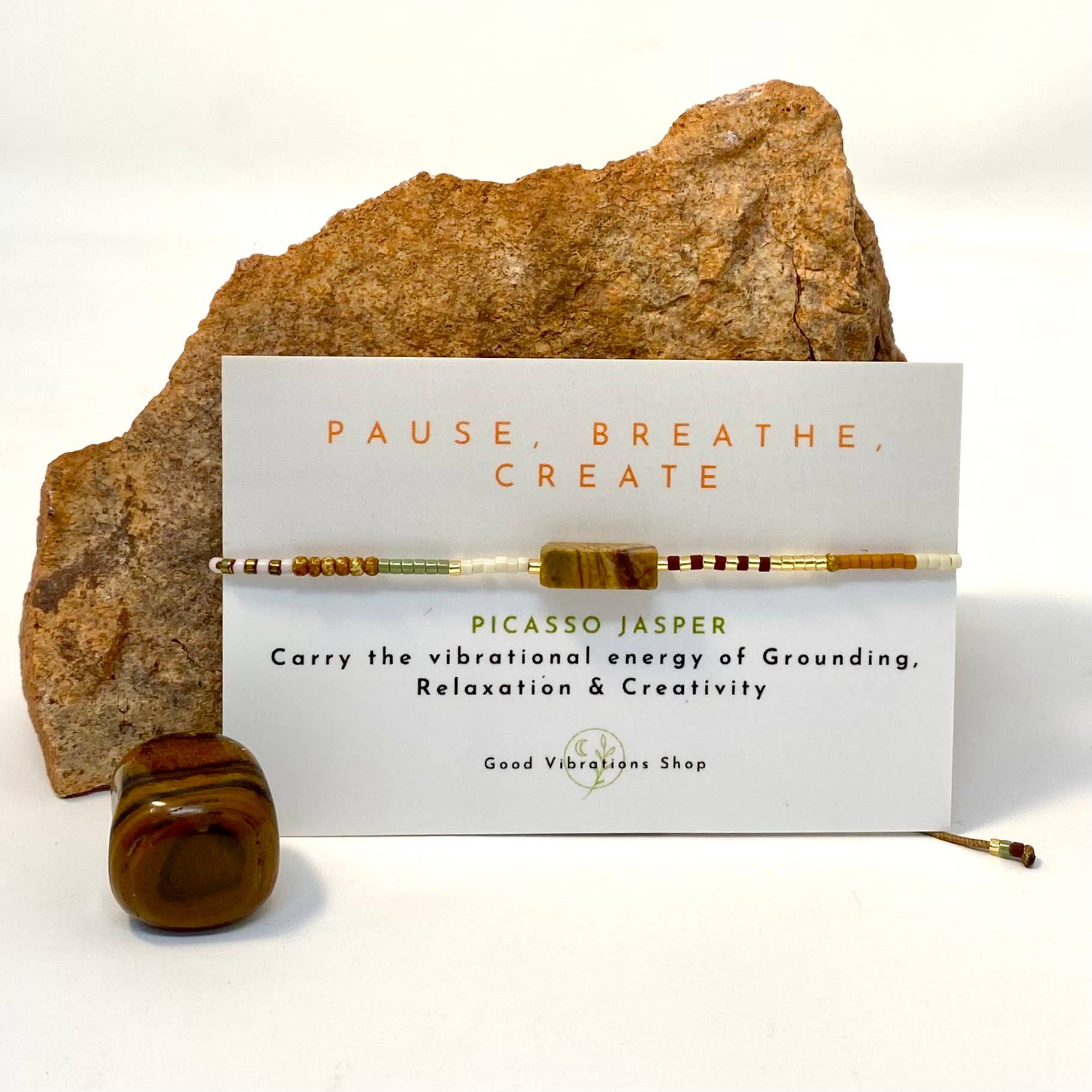 Good Vibrations Shop - Wholesale Beaded Bracelet - Pause, Breathe, Create⎮Higher Self Bracelet 2