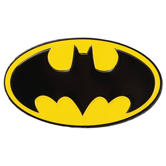 Aimant en métal gaufré avec logo Batman pour la vente par Open Road Brands, LLC