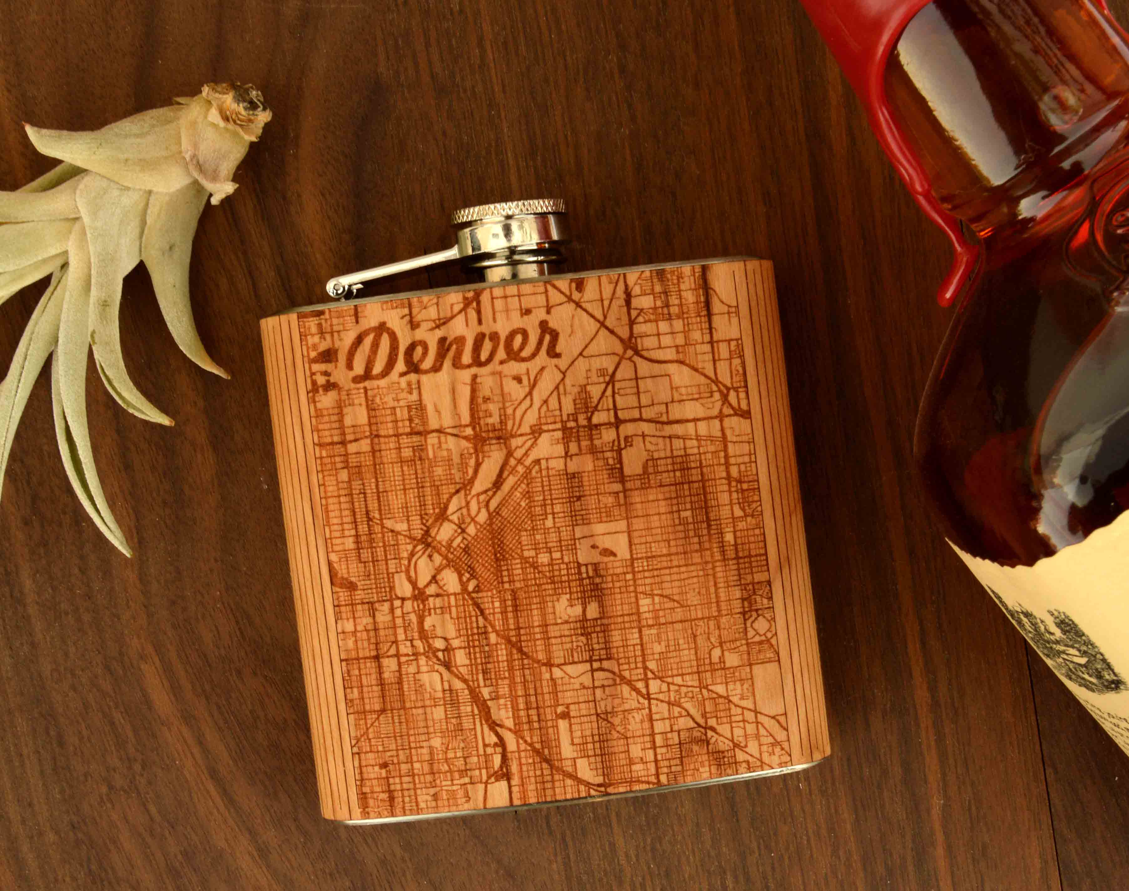 Autumn Woods Collective - Wholesale Flask - Handmade Flask | City Map1