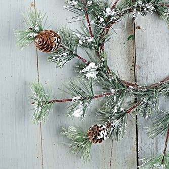 Impressive Enterprises, Inc. - Wholesale Wreath - ISB79084- 4in Snowy Farmhouse Pine Ring-1