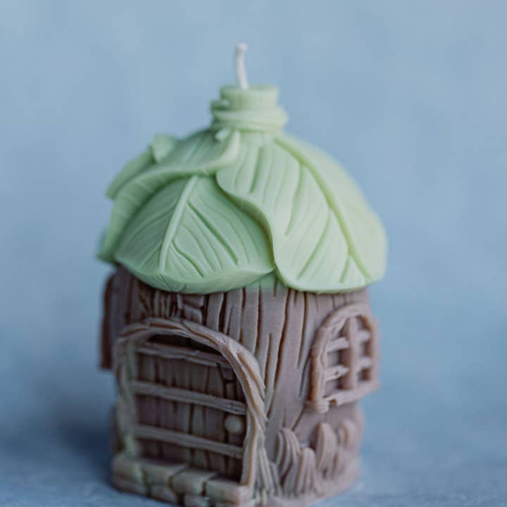 Verba Candle Co – wholesale Novelty candle – Easter Mushroom house candle, tabletop decor2