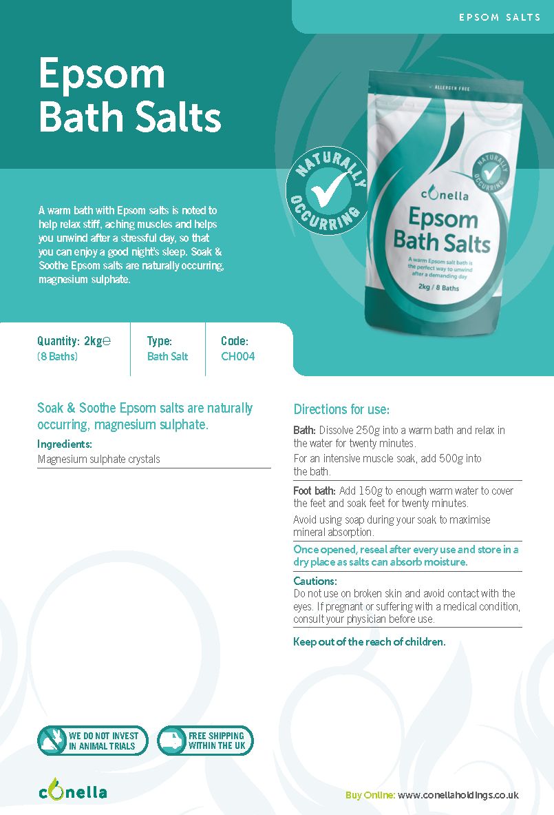 Conella – wholesale Bath salts – Epsom Bath salts1