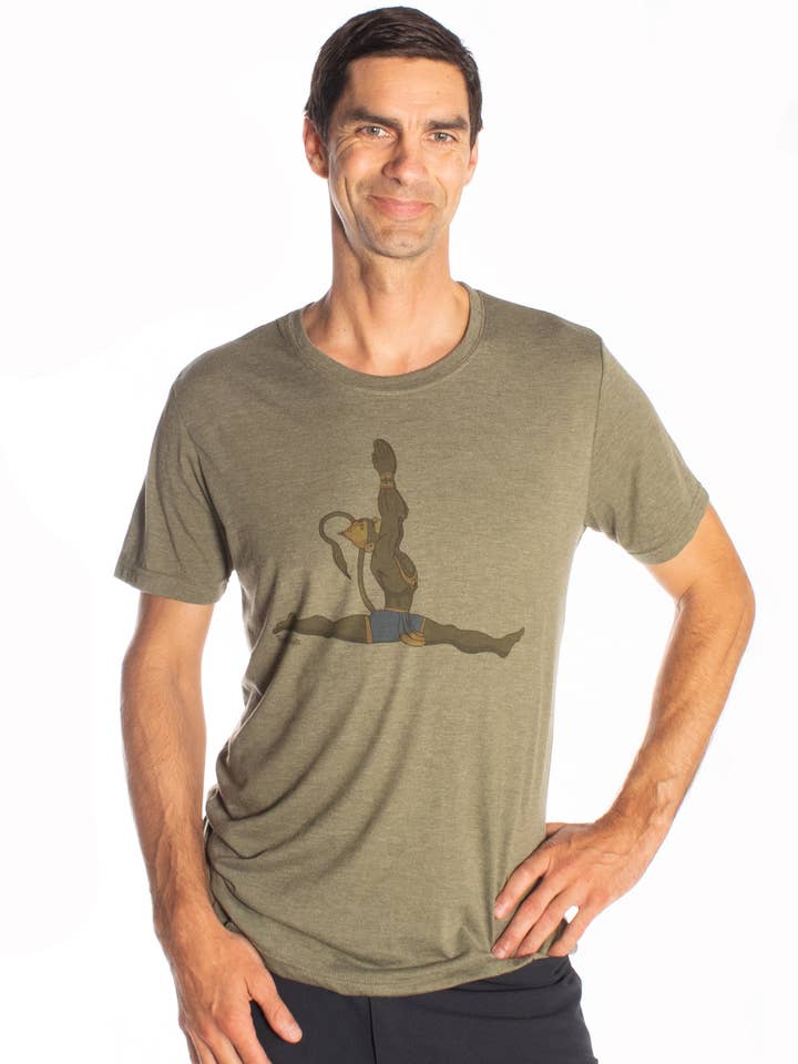 Hanuman Hanumanasana on Triblend Tee for wholesale by Third Eye Threads