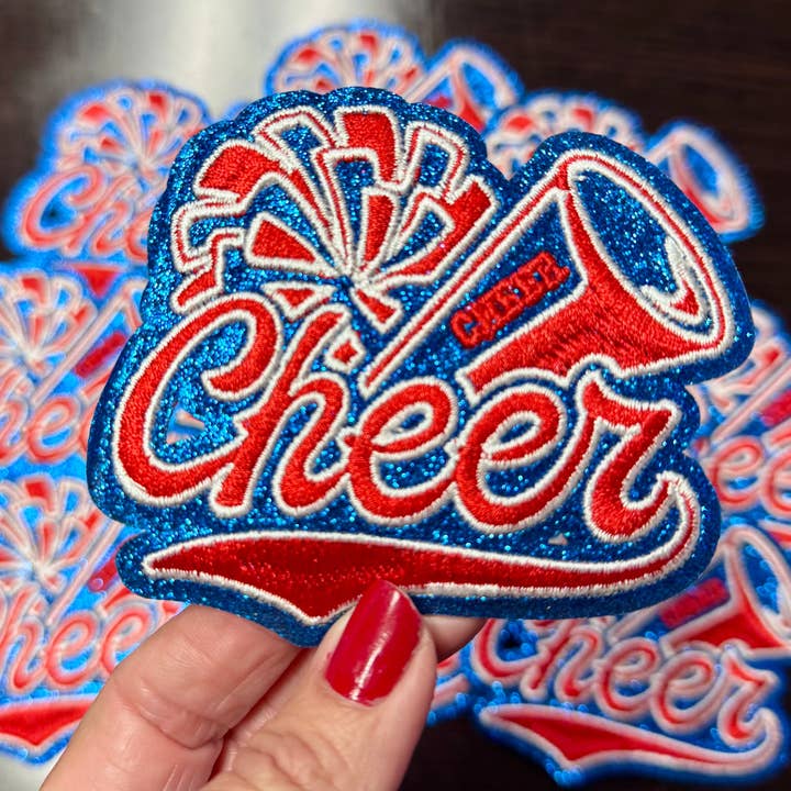 Cheer Embroidered Glitter Patch: Iron-On DIY Applique (3.5 inch) and other Purchase Wholesale cheer patch. Free Returns & Net 60 Terms on Faire trending on Faire.
