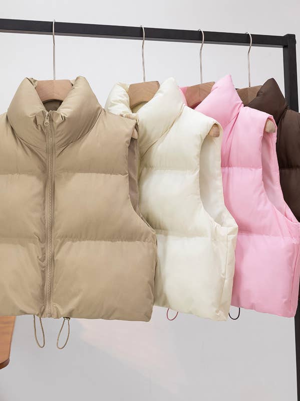 Hope & Sunshine - Wholesale Outerwear Vest - Women's - Sleeveless Drawstring Vest Jacket1