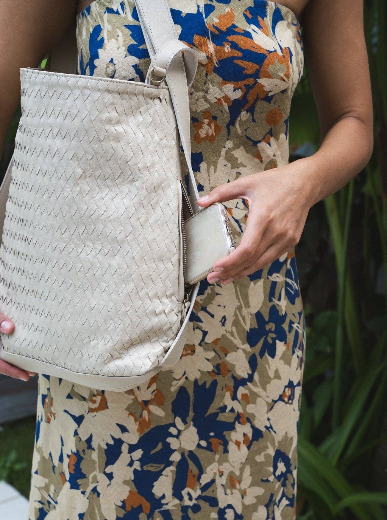 MANDRN – Sacola - Mulher por atacado – Tote Woven Evra - Osso4