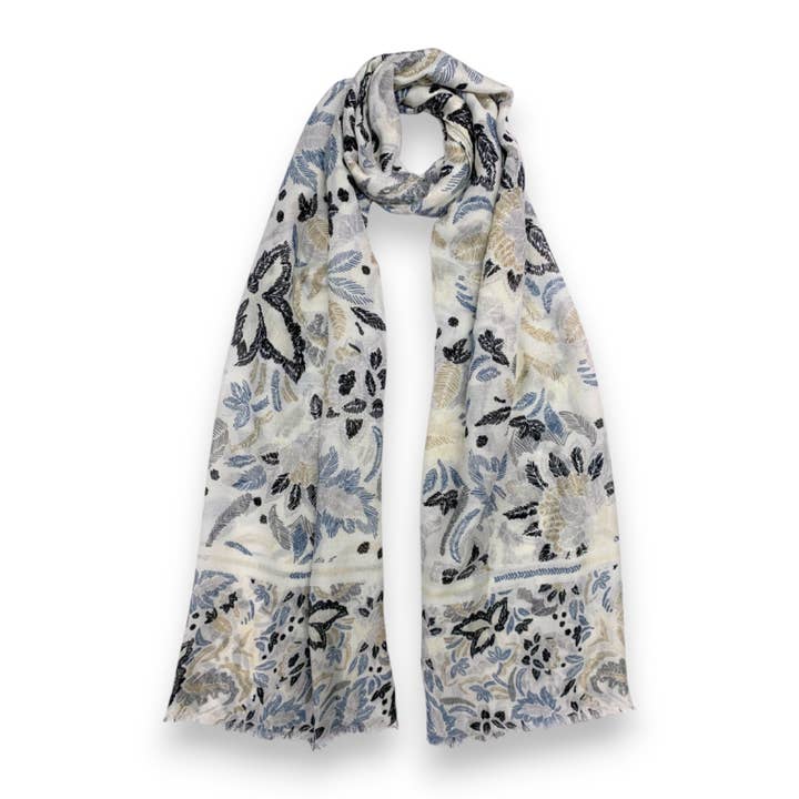Lili Scarves (US Duty Free) – wholesale Scarf – Women's – Summer Leaves Print Scarf4