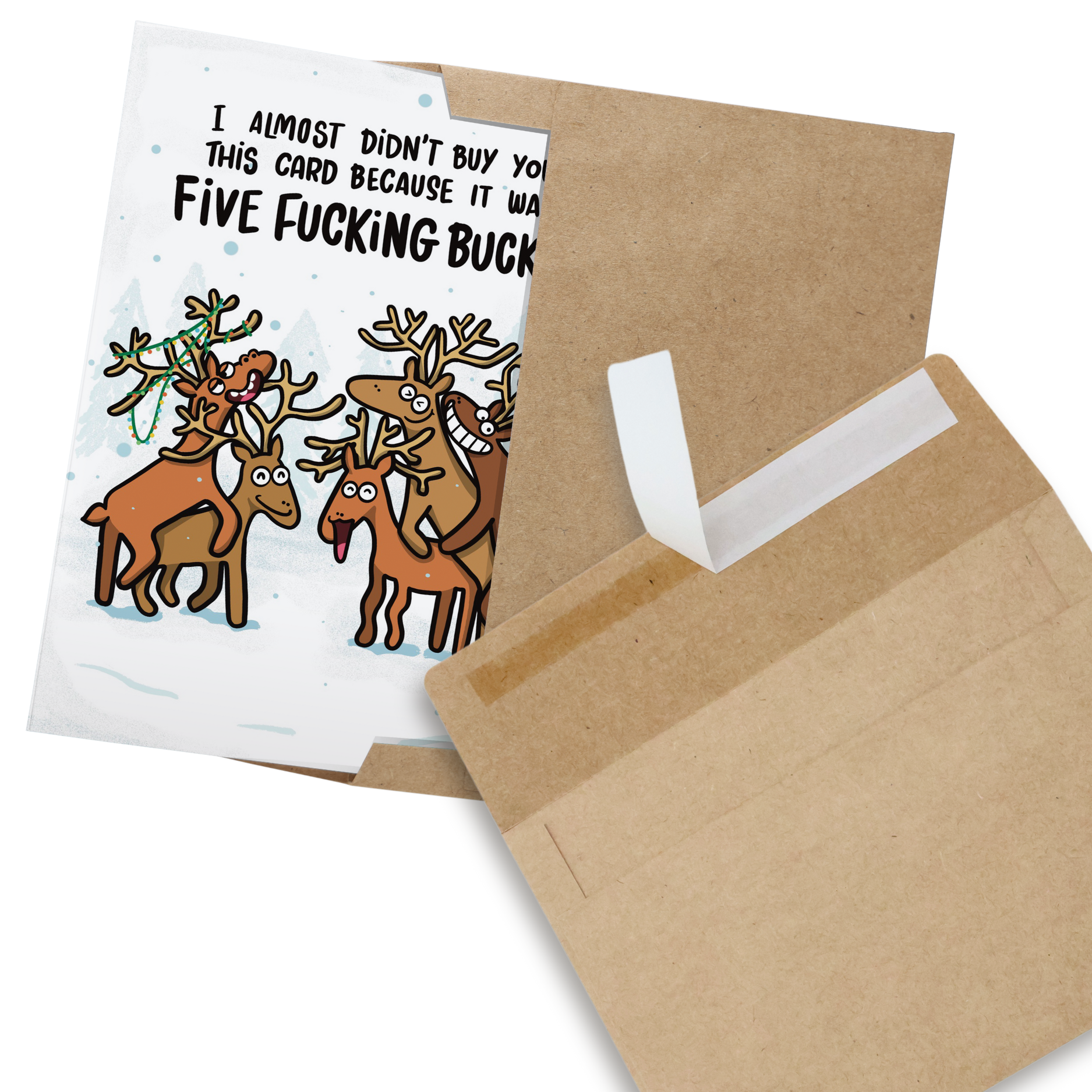 Sleazy Greetings - Wholesale Kerstkaartje - Vijf Verdomde Euro.5