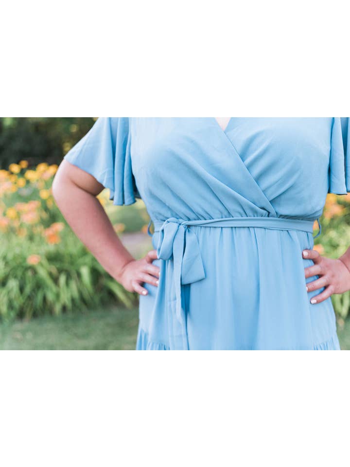 Peony Alley - Vendita all'ingrosso Vestito - Donna - Abito midi tinta unita color ambra9