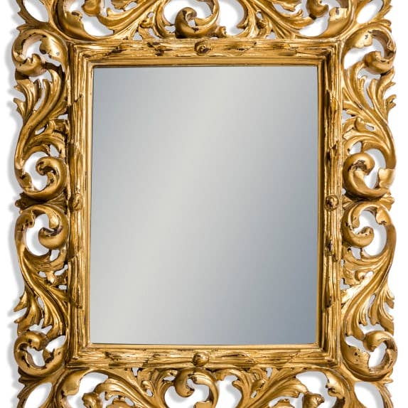 Espejo rectangular adornado en oro envejecido para venta al por mayor de McGowan & Rutherford Ltd