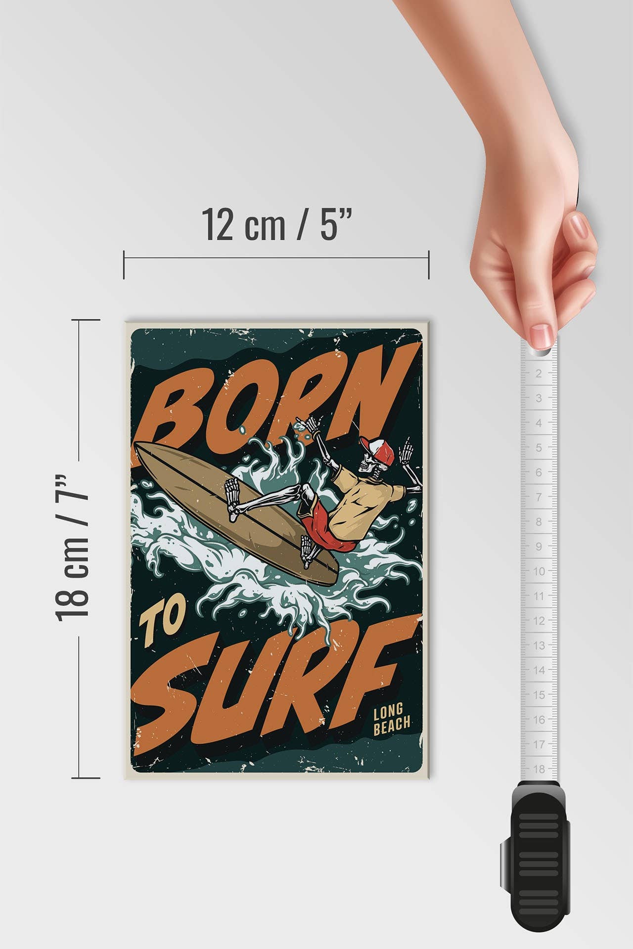 Femer - Wholesale Sign - Burn to Surf long beach summer wooden sign, 12 x 18 cm3