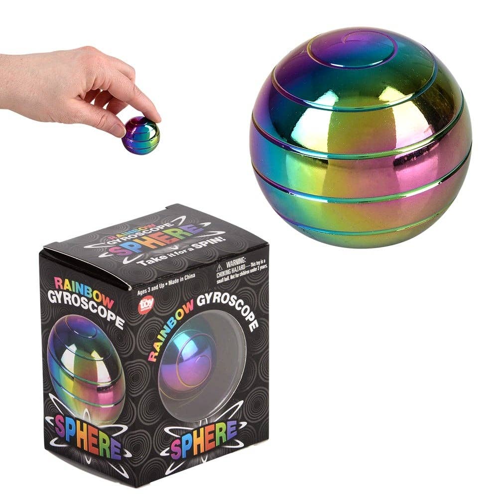 La Luna Bella - Toys - Wholesale Classic Toy - Kids - 1.5" Rainbow Gyroscope Sphere LLB kids toys0