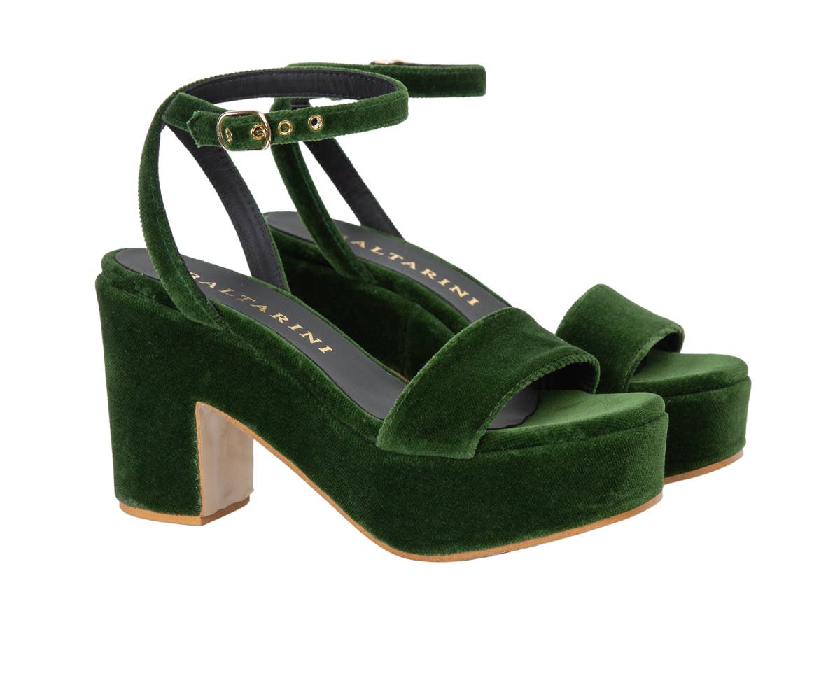 FW- PAM, green velvet platform for wholesale on Faire1