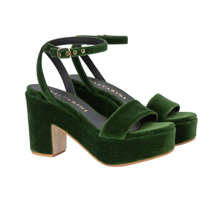 FW- PAM, green velvet platform for wholesale on Faire1