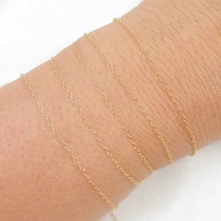 Tresor Jewelry Inc. - Wholesale Link & Chain Necklace - 822GF. 14K Gold Filled Cable Chain
