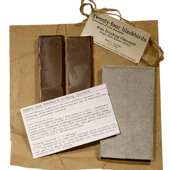 Twenty-Four Blackbirds - Wholesale Hot Cocoa Mix/Kit - 75% Fine Drinking Chocolate Kit 4 oz2