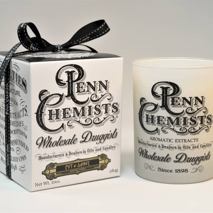 CUT & SHAVE 10 OZ CLASSIC CANDLE for wholesale by PENN CHEMISTS