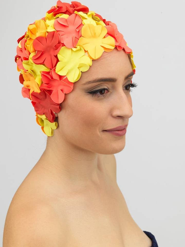 Vintage Multicolor Swim Cap 39 for wholesale by KORES ACCESSORIES