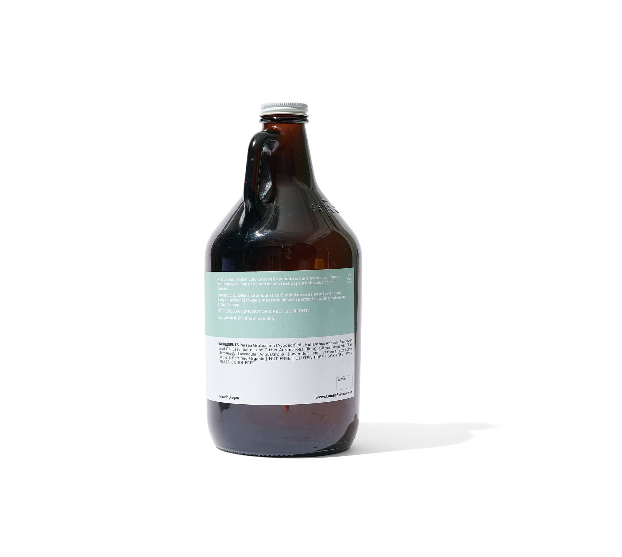 Landia Skincare, LLC – Großhandel Bade-/Körperöl – Clean Ocean Körper-/Massageöl-Glasflasche, Metalldeckel5