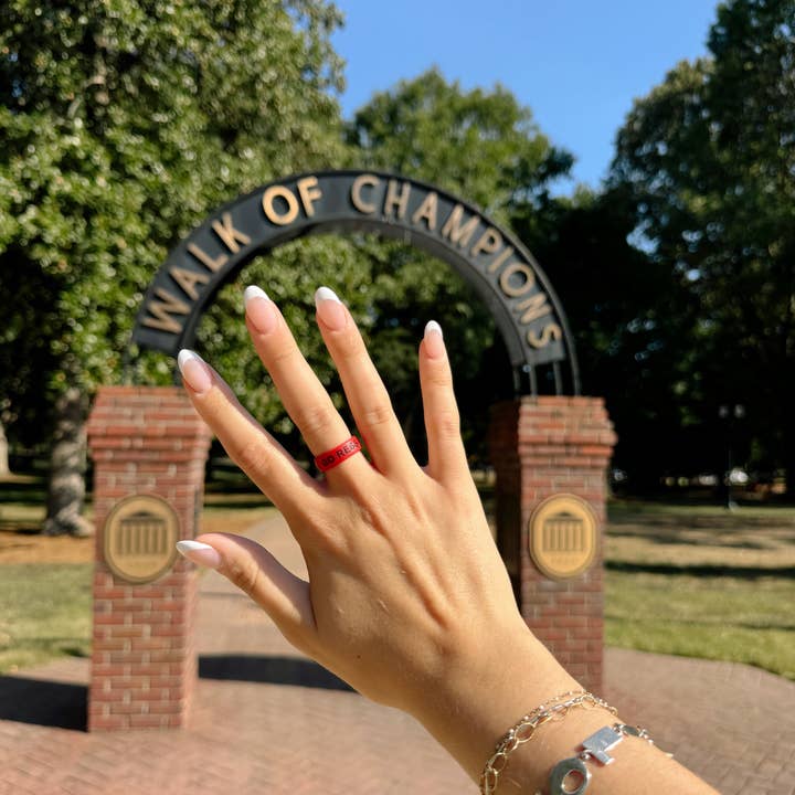 Flip Rings - Wholesale Band/Stacked Ring - Flip Reversible GO REBS / HYDR Red Ole Miss Ring2