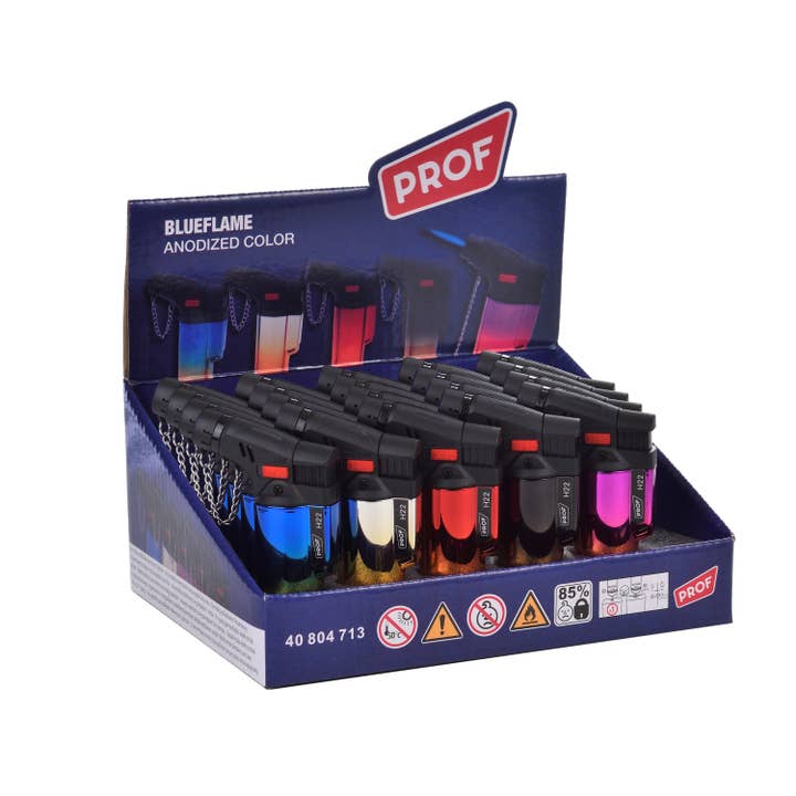 PROF 20 briquets ANODIZED CONTAINER JETFLAME pour la vente par PROF