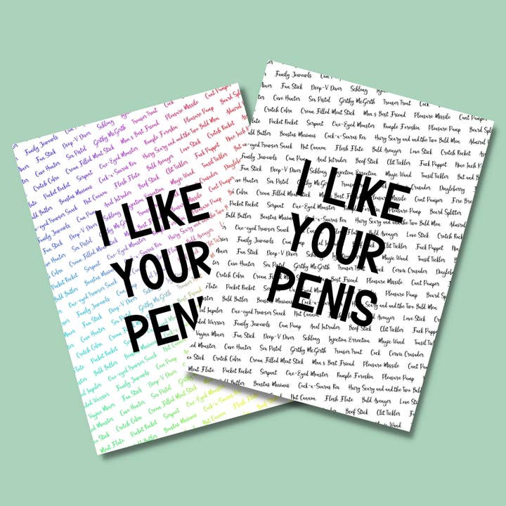 I Like Your Penis Card for wholesale by The Feisty Rose