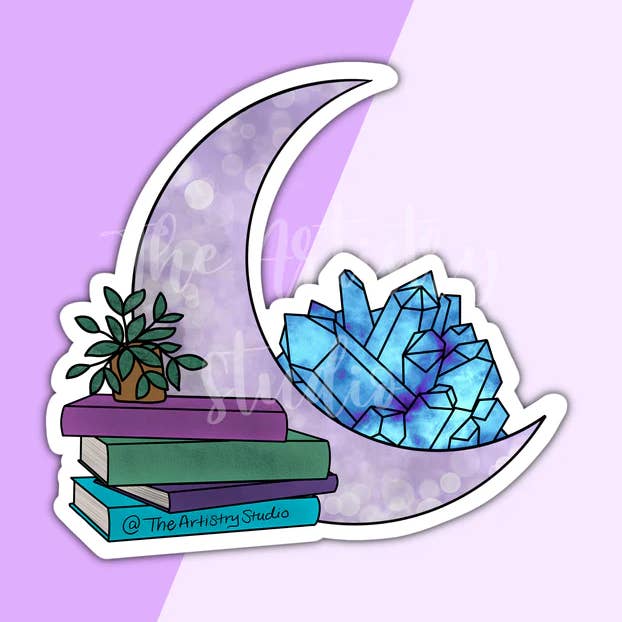 Witchy Moon Sticker | 3x3 for wholesale by The Artistry Studio