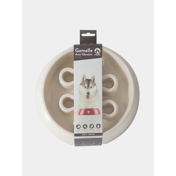 INOOKO - Wholesale Pet Bowl - Cat/Dog - Anti-Glouton Bowl - L - Sand3