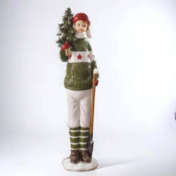 SINT - Wholesale Christmas Decoration - Vintage Style Doll with Display Stand | Christmas Figurine
