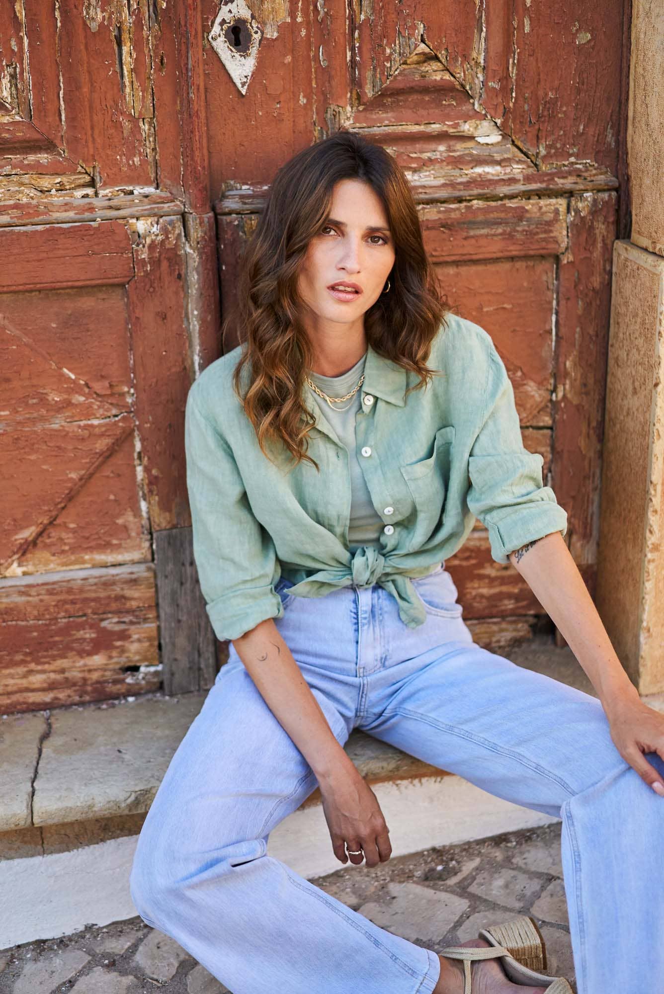 Oraije Paris - Vendita all'ingrosso Jeans - Donna - Jeans Barbara a gamba larga31