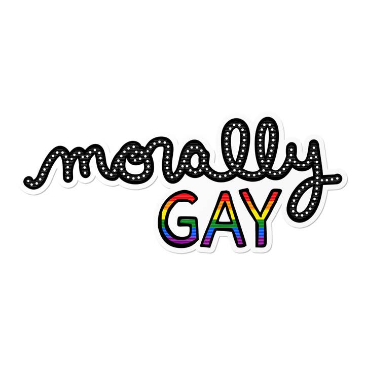 Moralsk homoseksuel | LGBTQ+ Pride Læser Boglig Sticker for engroshandel hos That Queer Card Co