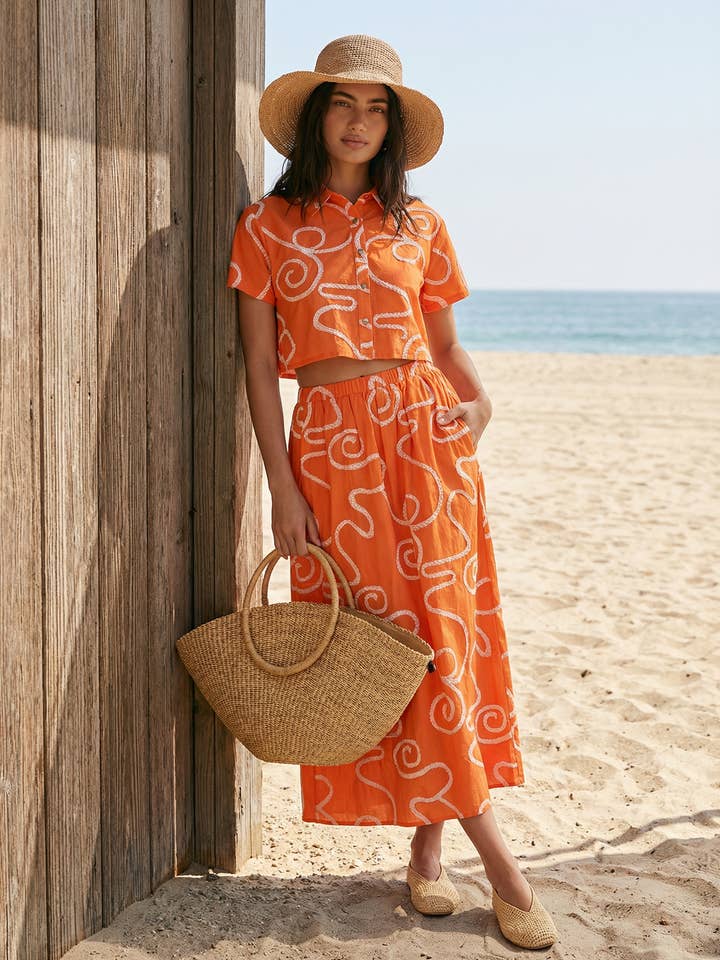 Embroidered Two Piece Matching Set for wholesale by RUBIENN