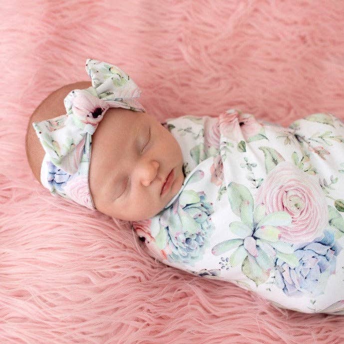 Succulent Bow Headband for wholesale by Tribe of Five